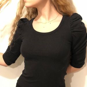 Black thin sweater- 3/4 sleeves